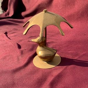 Decorative brass duck sculpture
